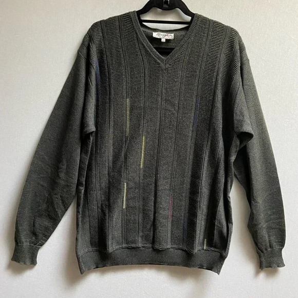 Vintage Modango Merino wool Winter v neck sweater Sz M - Picture 1 of 13